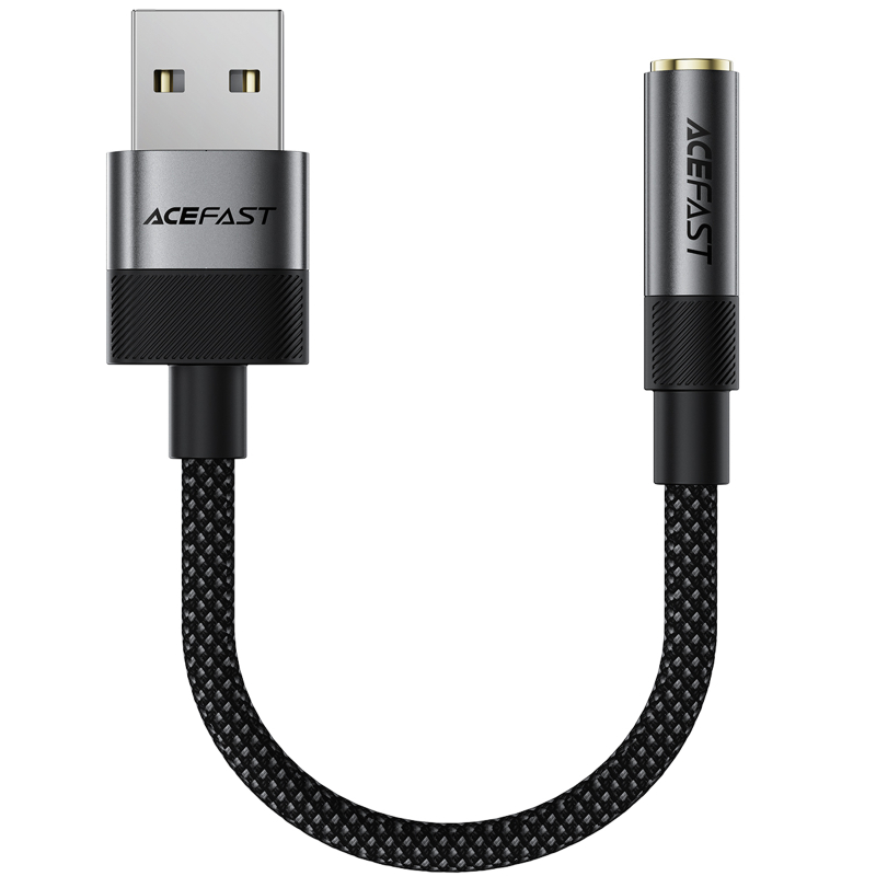 Перехідник Acefast J13 USB male to AUX 3.5mm female на малюнкі №1