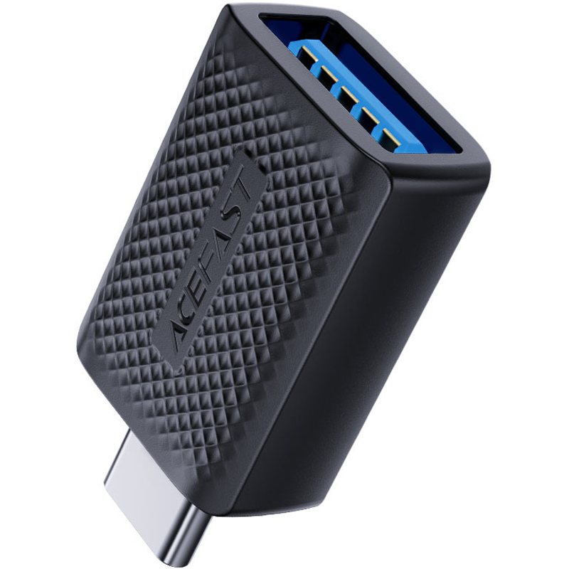 Переходник Acefast J1 Type- Male to USB Female, Black 1, купить оптом с доставкой
