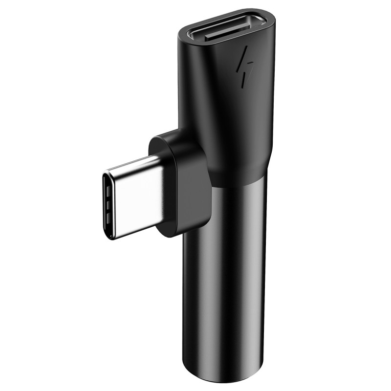 Переходник Baseus L41 Type-C to Type-C + 3.5mm (CATL41), Черный 2, купить оптом с доставкой
