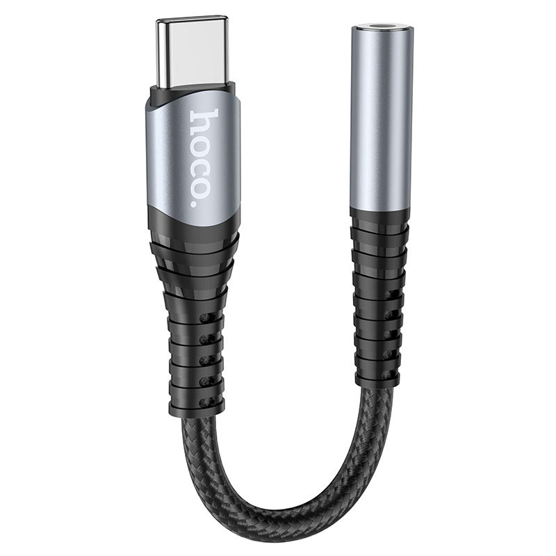 Переходник Hoco LS33 Type-C to 3,5 AUX, Графит, купить оптом с доставкой