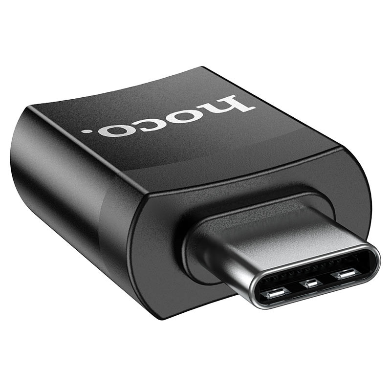 Перехідник Hoco UA17 Type-C Male to USB Female USB3.0 , Чорний 4, купити оптом з доставкою