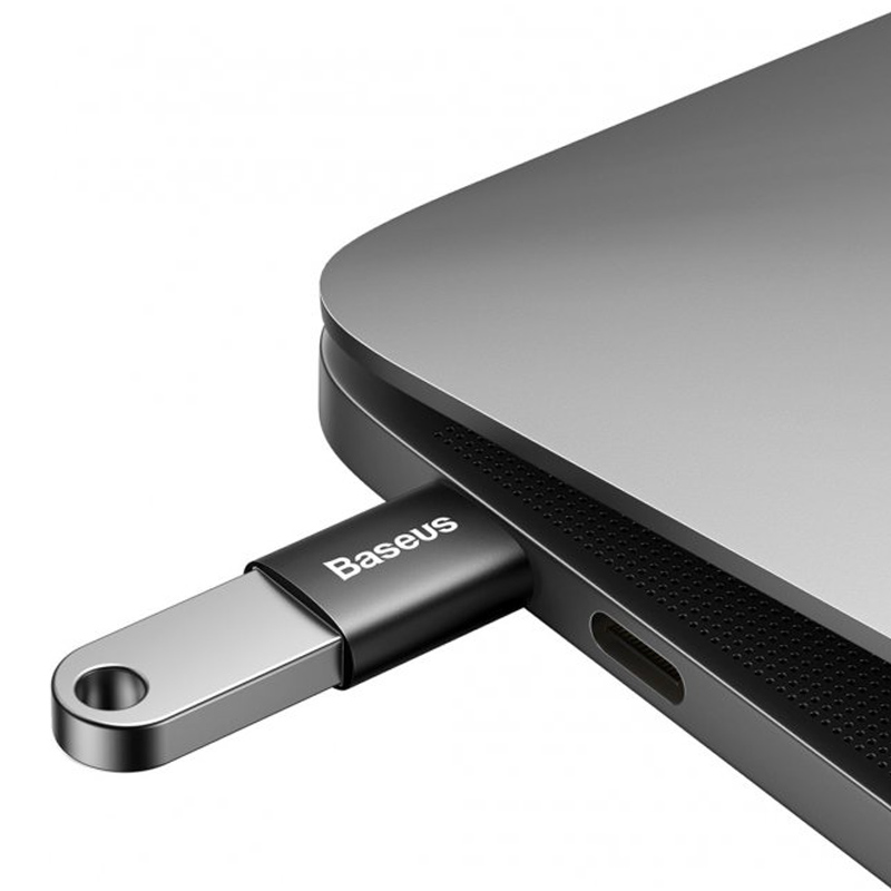 Перехідник Baseus Ingenuity Series Mini Type-C to USB 3.1 (ZJJQ000001), Black 3, купити оптом з доставкою