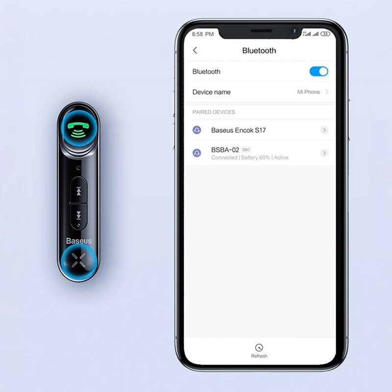 Bluetooth ресивер Baseus BSBA-02 AUX Wireless Audio Receiver (WXQY01) на малюнкі №4