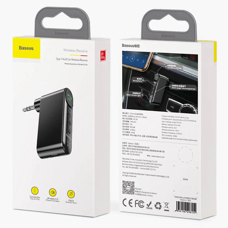Bluetooth ресивер Baseus BSBA-02 AUX Wireless Audio Receiver (WXQY01) на малюнкі №6