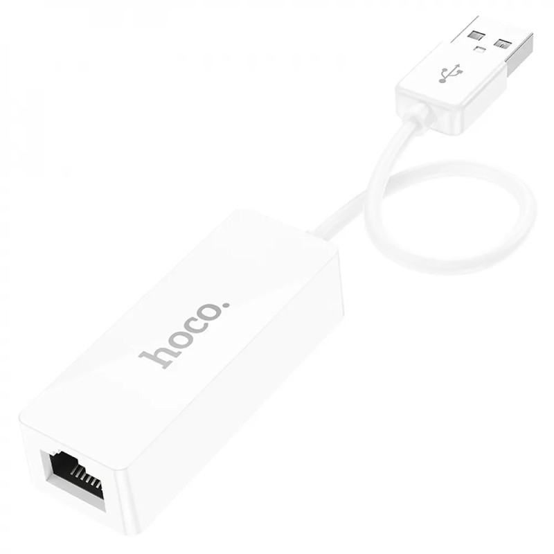 Перехідник Hoco UA22 Acquire USB ethernet adapter (100 Mbps) дивитися фото №3