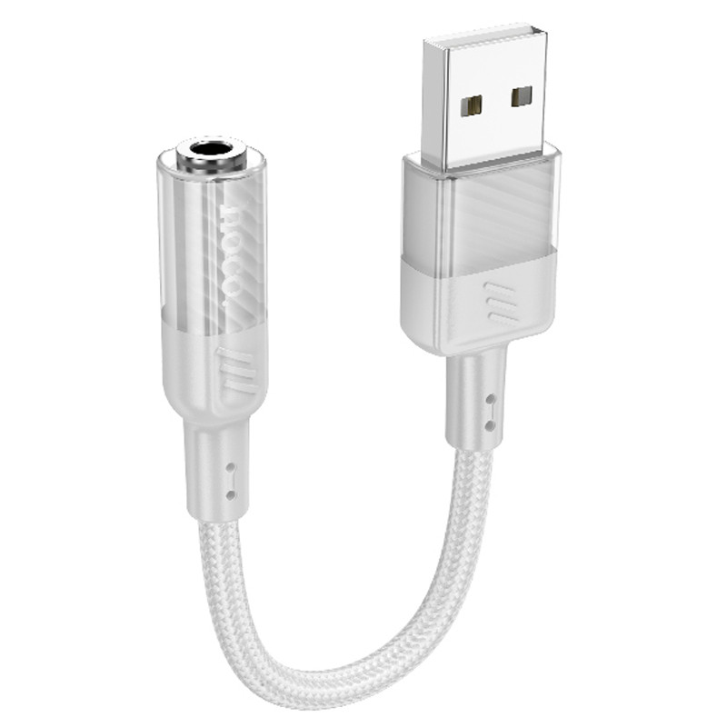 Перехідник Aux Hoco LS37 Spirit transparent external sound card USB to 3.5mm дивитися фото №1