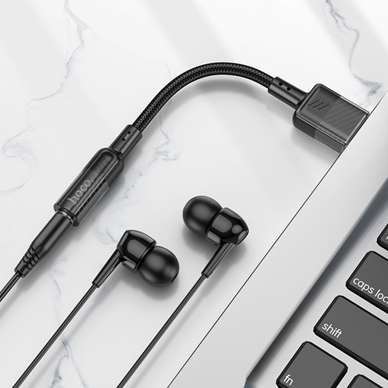 Перехідник Aux Hoco LS37 Spirit transparent external sound card USB to 3.5mm дивитися фото №5