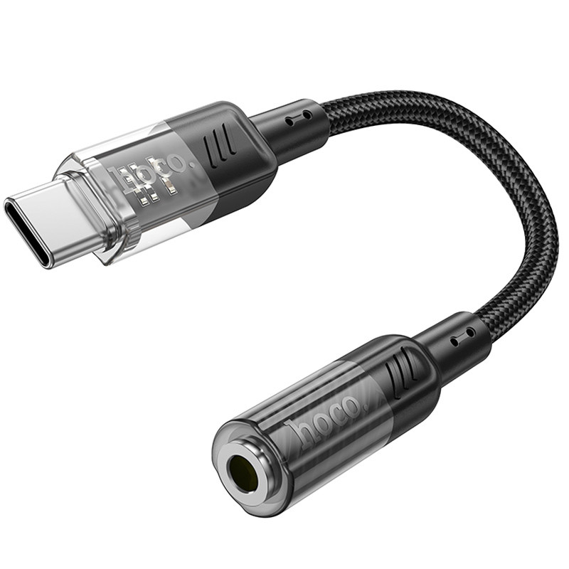 Перехідник Aux Hoco LS37 Spirit transparent external sound card Type-C to 3.5mm на малюнкі №4