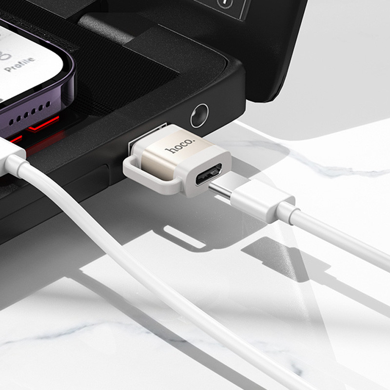 Перехідник Hoco UA31D OTG USB male to Type-C female USB2.0 на малюнкі №4
