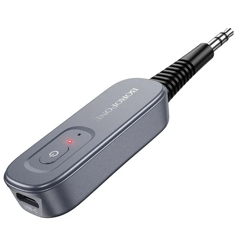Bluetooth аудио ресивер/трансмиттер Borofone BC51 Clear way (AUX 3.5mm), Metal gray 1, купить оптом с доставкой