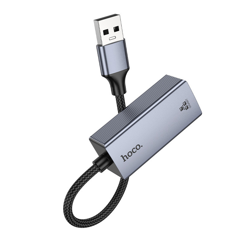 Інтернет адаптер Hoco UA37 1000 Mbps (USB to RJ45) на малюнкі №1