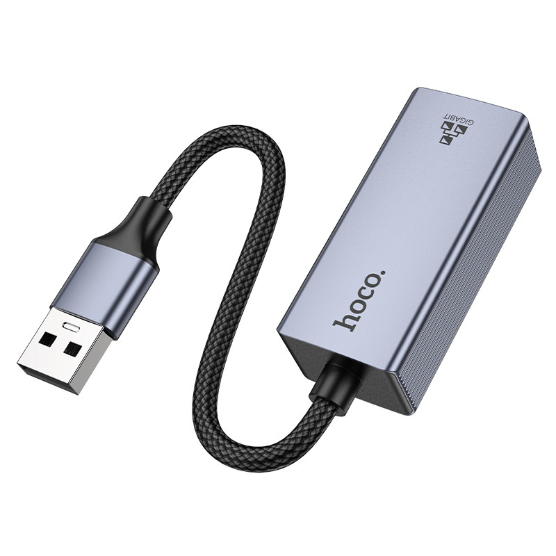 Інтернет адаптер Hoco UA37 1000 Mbps (USB to RJ45) на малюнкі №6