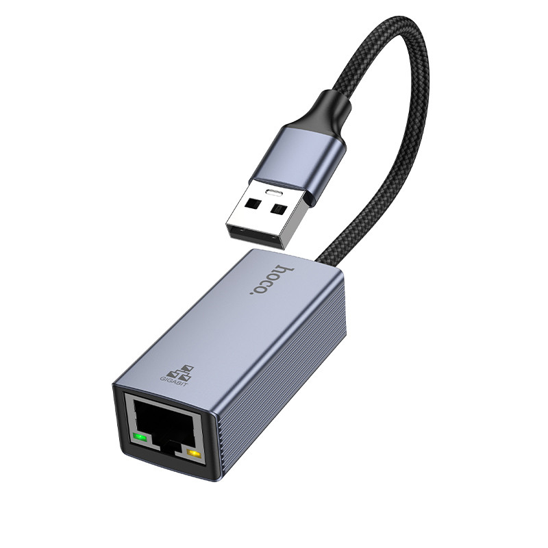 Інтернет адаптер Hoco UA37 1000 Mbps (USB to RJ45) на малюнкі №7