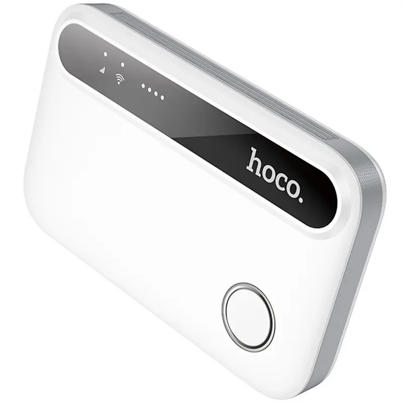 Портативний модем WiFi роутер Hoco HI41 150Mbps (Micro SIM) 2100 mAh, White 2, купити оптом з доставкою