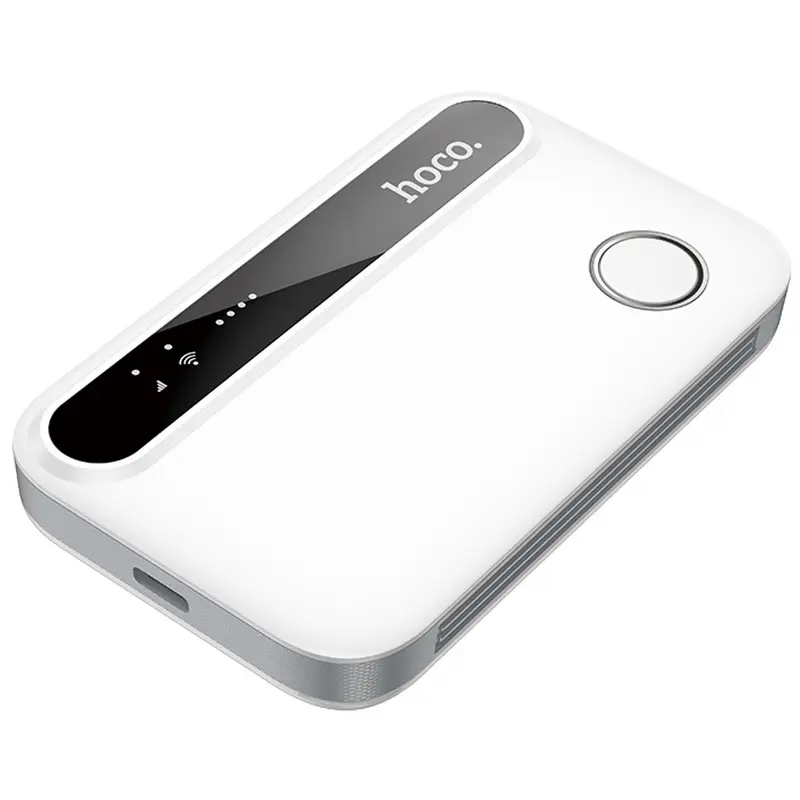 Портативний модем WiFi роутер Hoco HI41 150Mbps (Micro SIM) 2100 mAh, White 3, купити оптом з доставкою