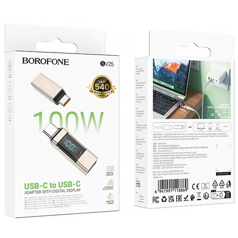 Перехідник Borofone BV25 Type-C male to Type-C female на малюнкі №4