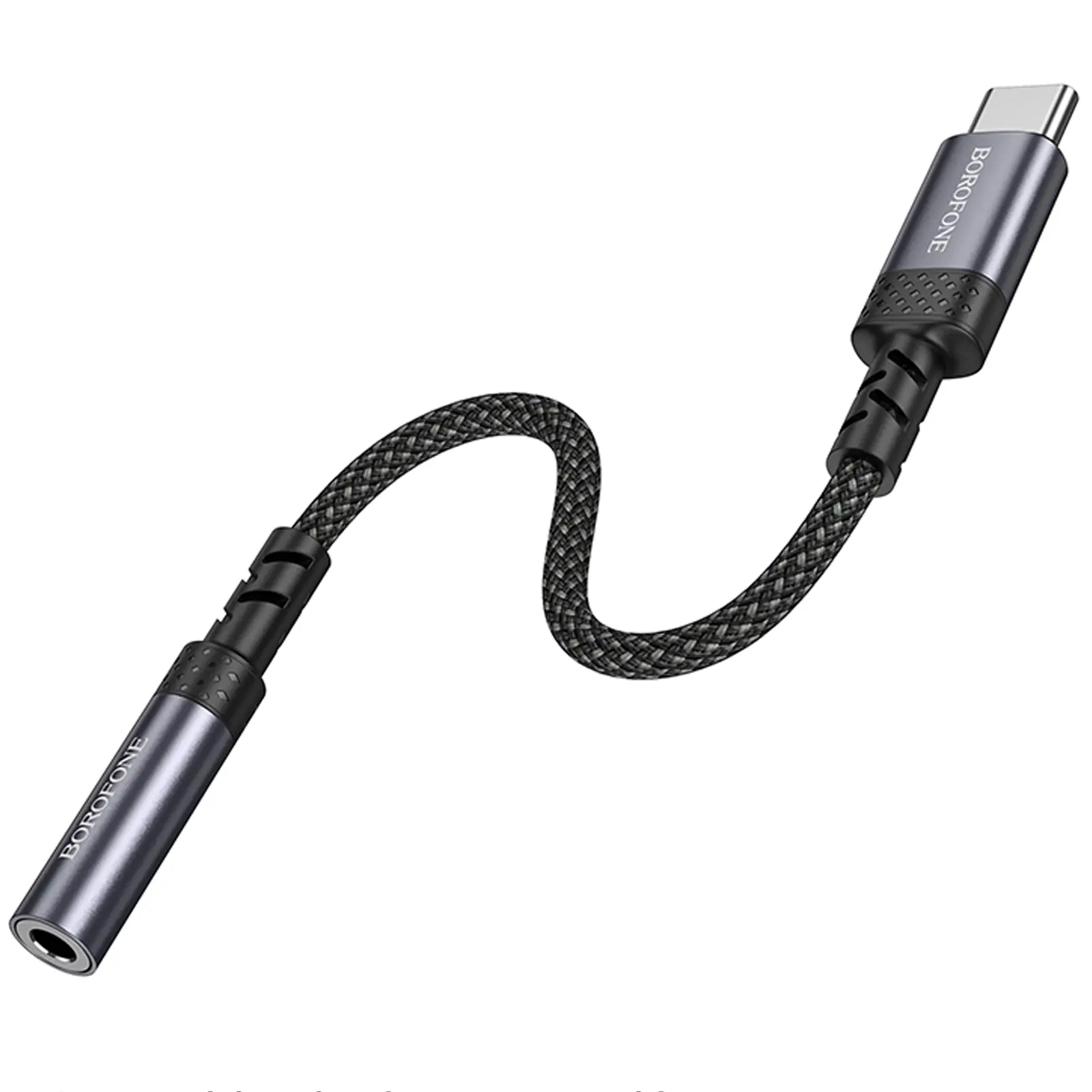 Переходник Borofone BV24 Graceful Type-C to 3.5mm, Metal grey 3, купить оптом с доставкой