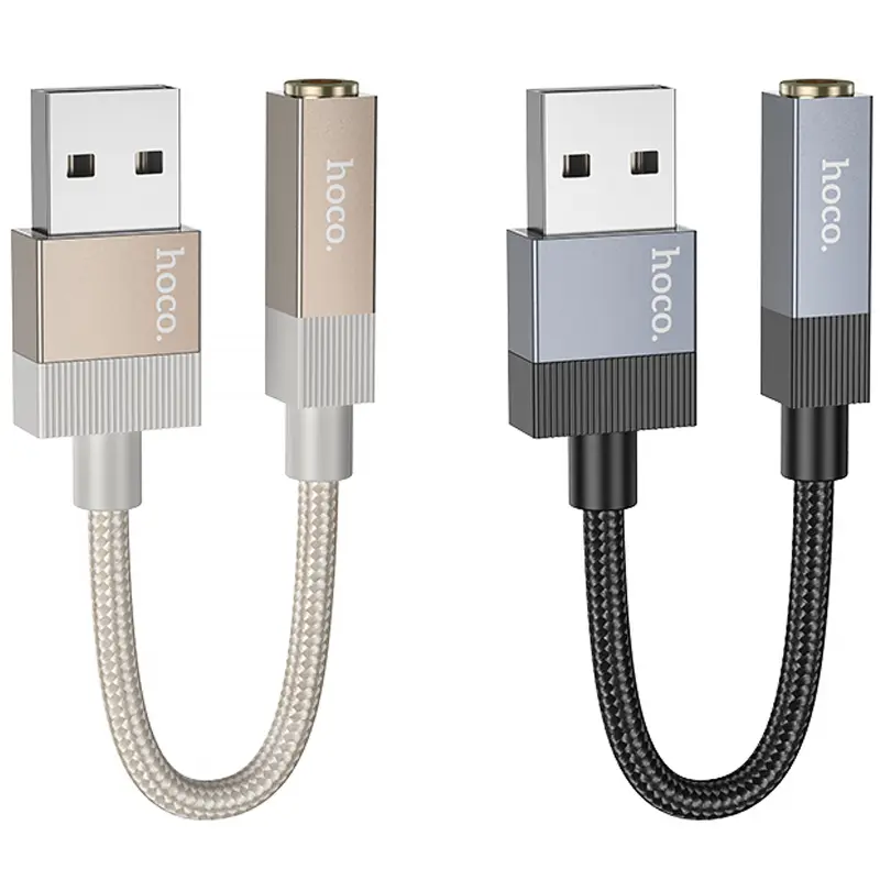 Переходник Hoco UPA32D Clever USB to 3.5mm, купить оптом с доставкой