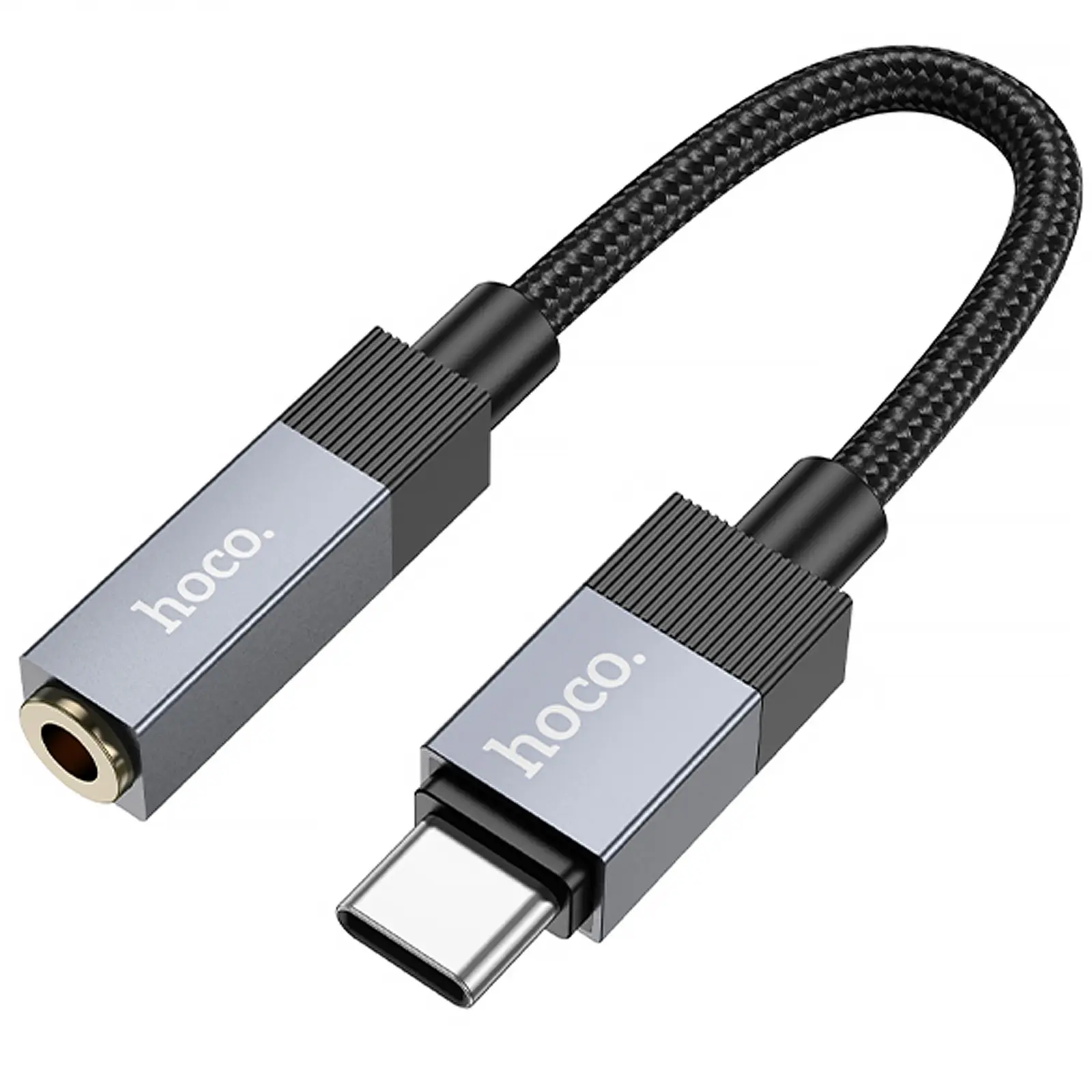 Переходник Hoco UPA32C Type-C to 3.5mm, Black 2, купить оптом с доставкой