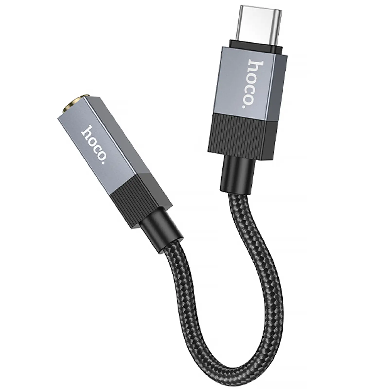 Переходник Hoco UPA32C Type-C to 3.5mm, Black 3, купить оптом с доставкой