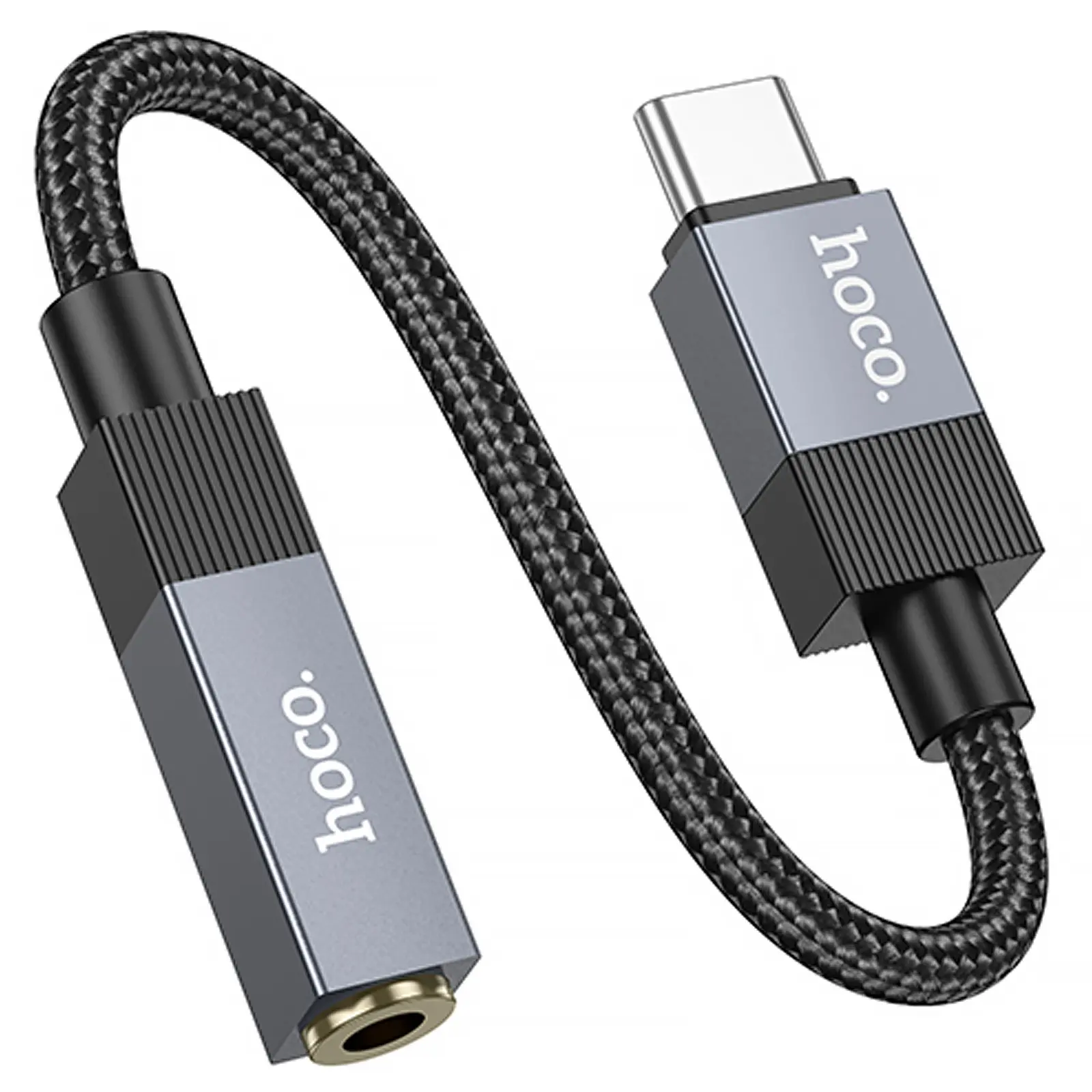 Переходник Hoco UPA32C Type-C to 3.5mm, Black 4, купить оптом с доставкой