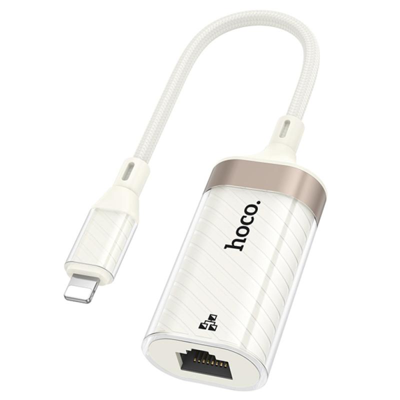 Перехідник Hoco UA41A Crystal Lightning to RJ45 100 Mbs (0.15m) на малюнкі №1