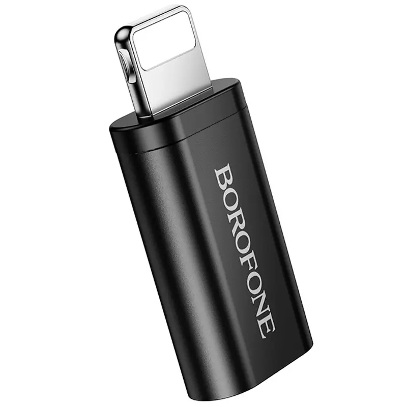 Переходник Borofone BV26A Lightning Male to Type-C Female, Black 4, купить оптом с доставкой