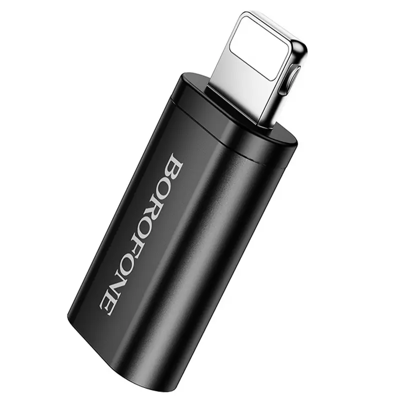 Переходник Borofone BV26A Lightning Male to Type-C Female, Black 5, купить оптом с доставкой