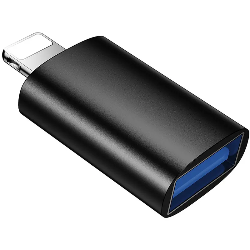 Перехідник Borofone BV26 Lightning Male to USB Female USB2.0, Black 1, купити оптом з доставкою