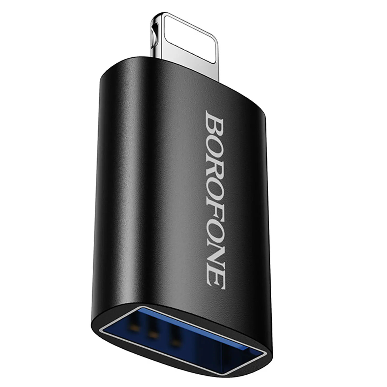 Перехідник Borofone BV26 Lightning Male to USB Female USB2.0, Black 4, купити оптом з доставкою