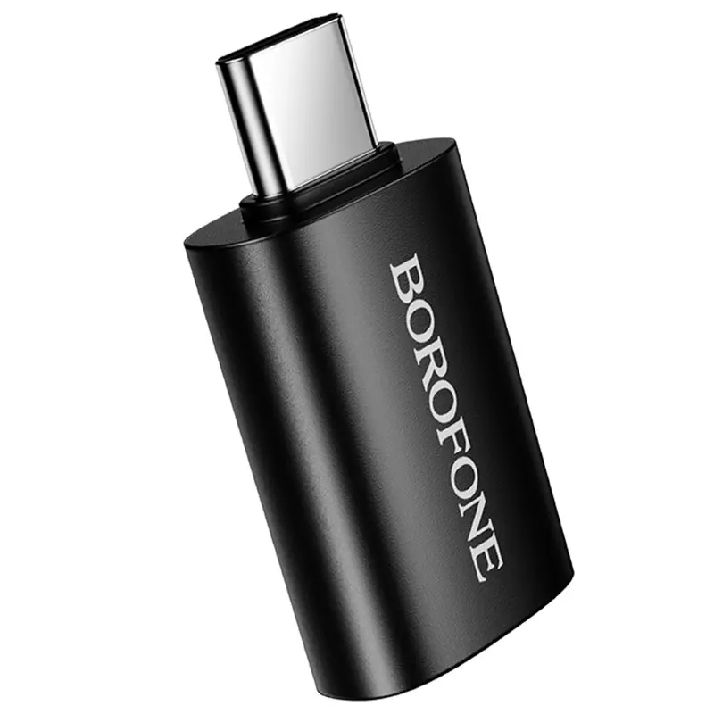 Переходник Borofone BV26C Type-C Male to USB Female USB3.0, Black 5, купить оптом с доставкой