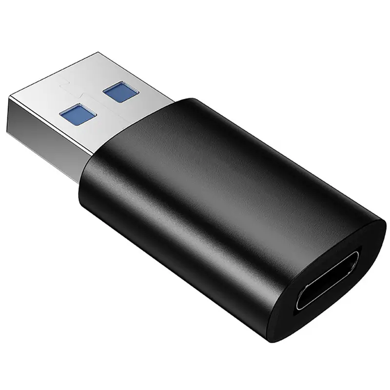 Переходник Borofone BV26B USB Male to Type-C Female USB3.0, Black 4, купить оптом с доставкой