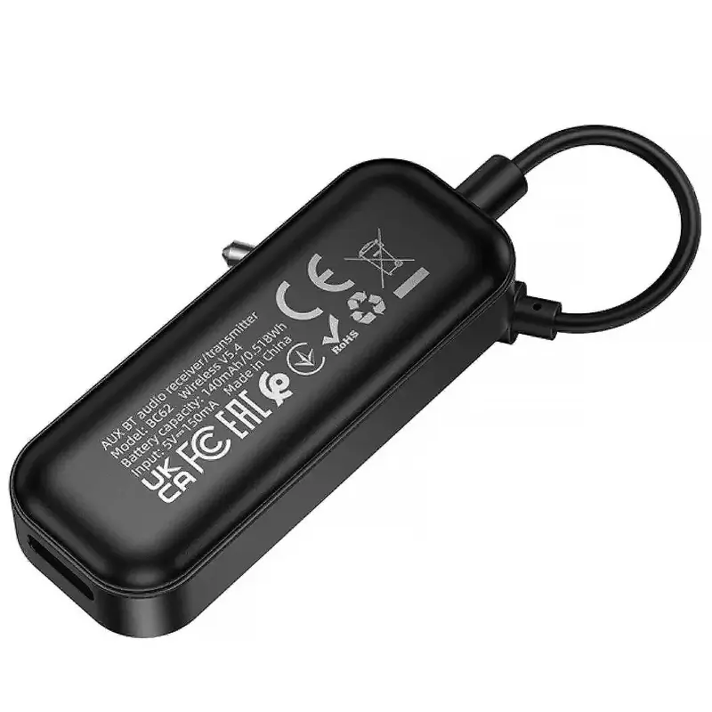 Bluetooth аудіо ресивер/трансмітер Borofone BC62 Walker (AUX 3.5mm), Black star 3, купити оптом з доставкою