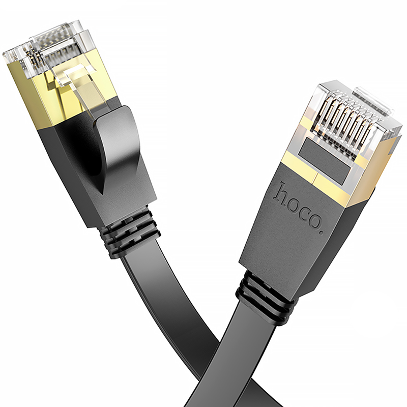 Кабель (патч-корд) Hoco US07 General Category 6 Gigabit (3m), Black 1, купити оптом з доставкою