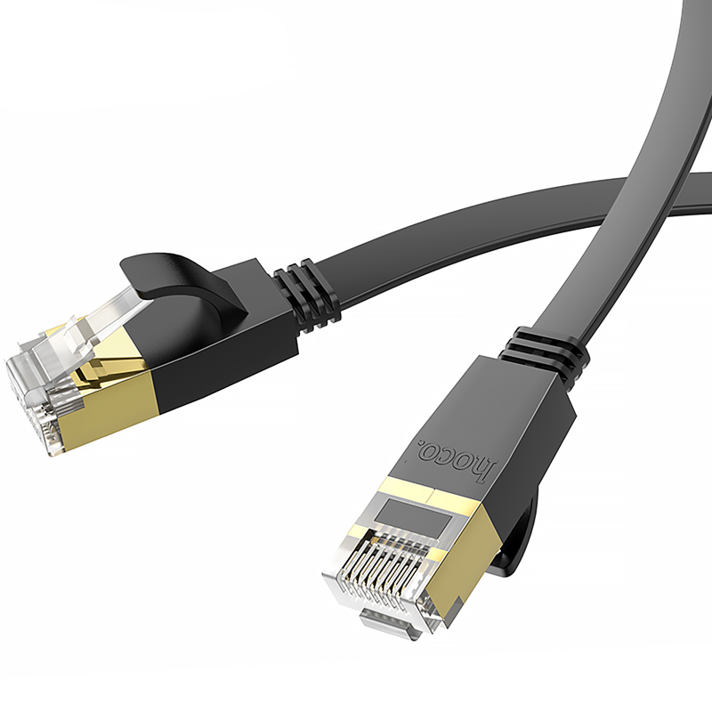 Кабель (патч-корд) Hoco US07 General Category 6 Gigabit (3m), Black 2, купити оптом з доставкою