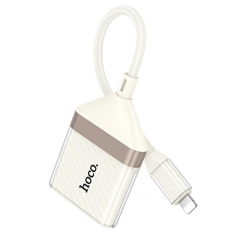 Перехідник Hoco UA40 Crystal 2in1 Lightning to SD/TF (0.15m) на малюнкі №2