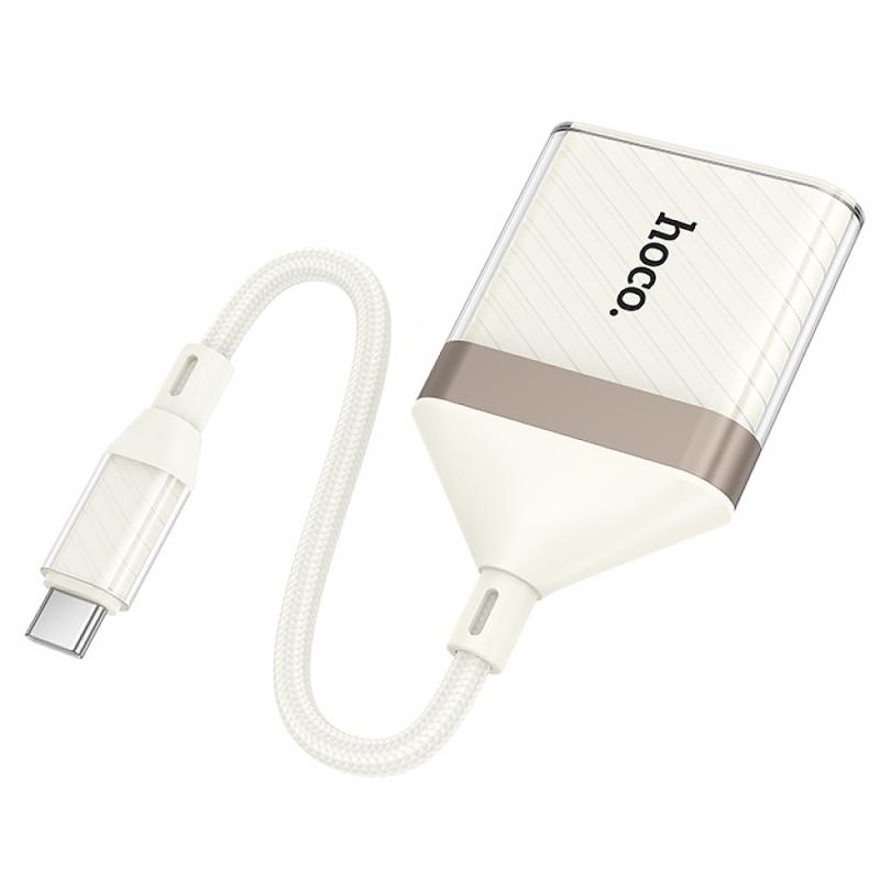 Перехідник Hoco UA40A Crystal 2in1 Type-C to SD/TF (0.15m) на малюнкі №4