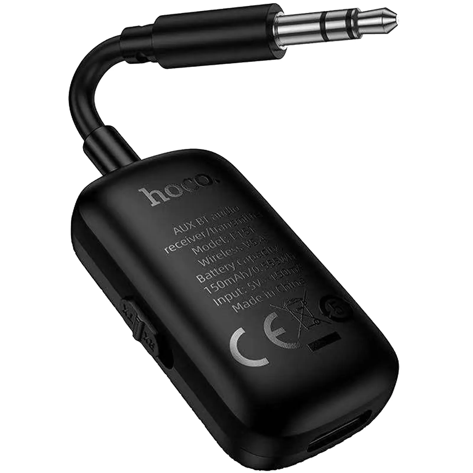 Bluetooth аудио ресивер/трансмиттер Hoco E151 Graceful (AUX 3.5mm), Black 2, купить оптом с доставкой