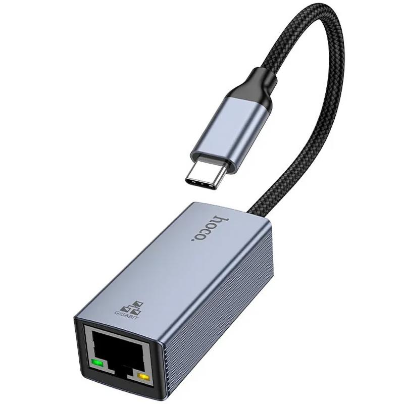 Перехідник Hoco UA37 Portable Type-C to RJ45 1000 Mbs (0.15m) на малюнкі №3