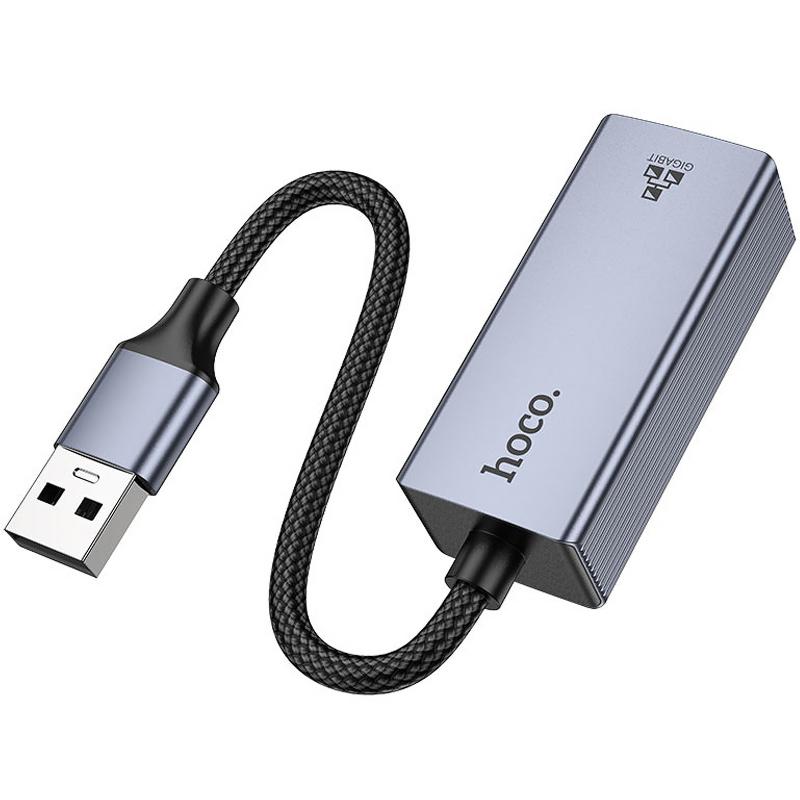 Перехідник Hoco UA37 Portable USB to RJ45 1000 Mbs (0.15m) на малюнкі №4