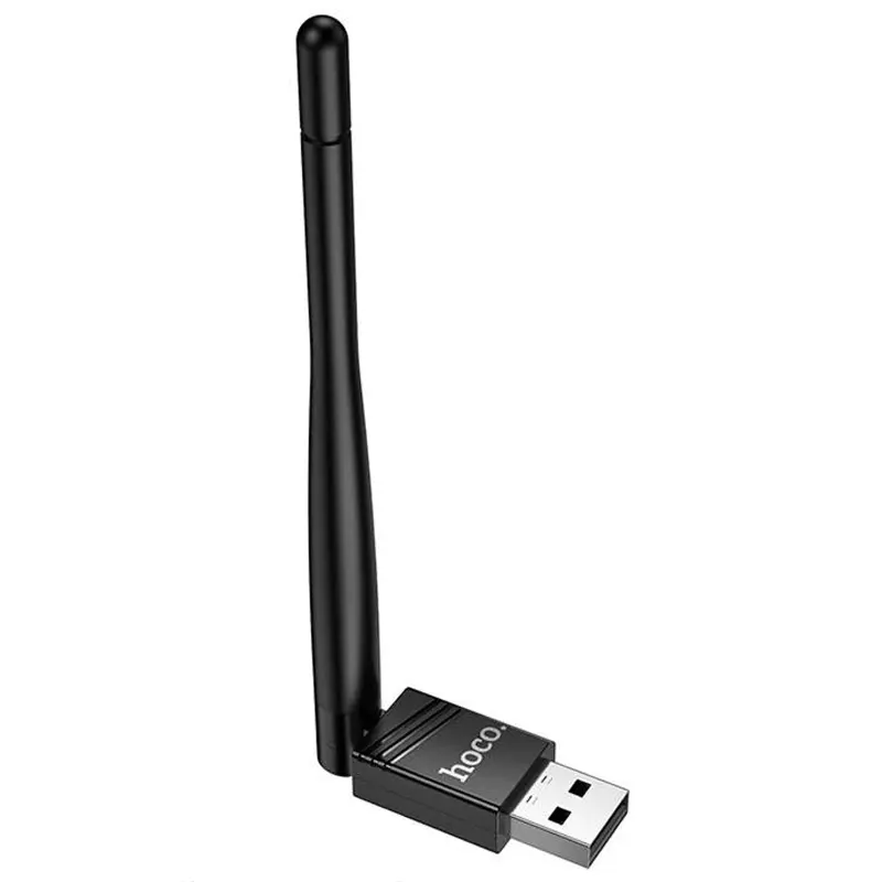 WiFi адаптер Hoco HI37 WiFi4 USB External Antenna 150Mbps, Black 1, купить оптом с доставкой