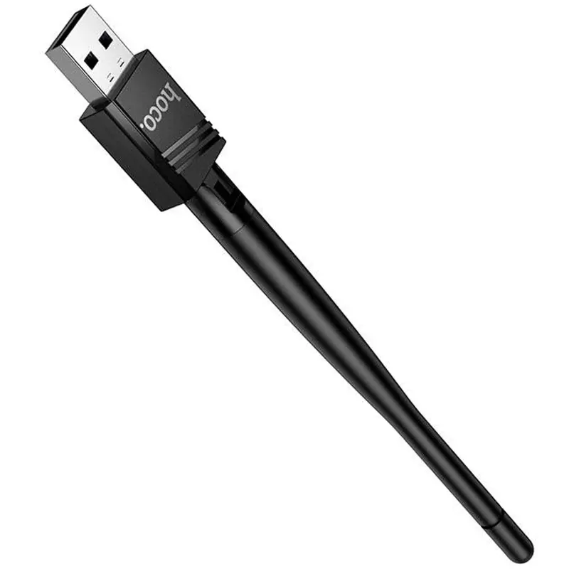 WiFi адаптер Hoco HI37 WiFi4 USB External Antenna 150Mbps, Black 3, купить оптом с доставкой
