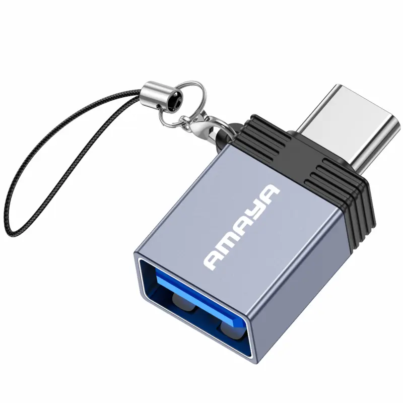 Переходник Amaya 01UC Type-C Male to USB Female USB3.0, Grey, купить оптом с доставкой