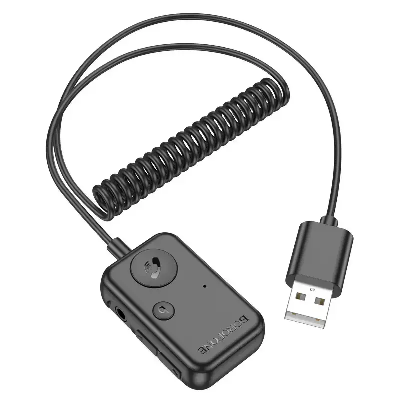 Bluetooth аудіо ресивер Borofone BC49 June (USB-A), Black 1, купити оптом з доставкою