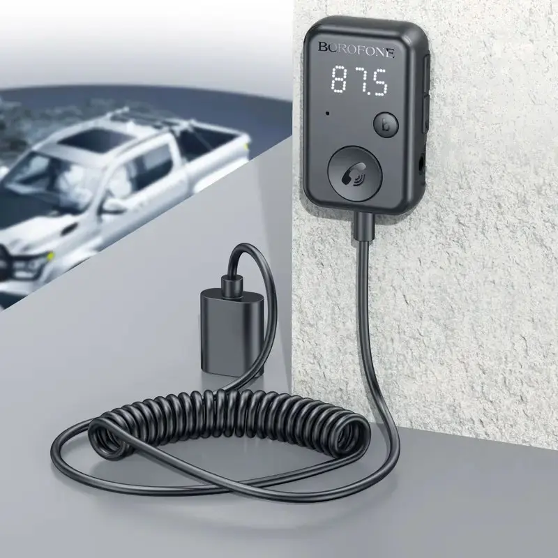 Bluetooth аудіо ресивер Borofone BC49 June (USB-A), Black 3, купити оптом з доставкою