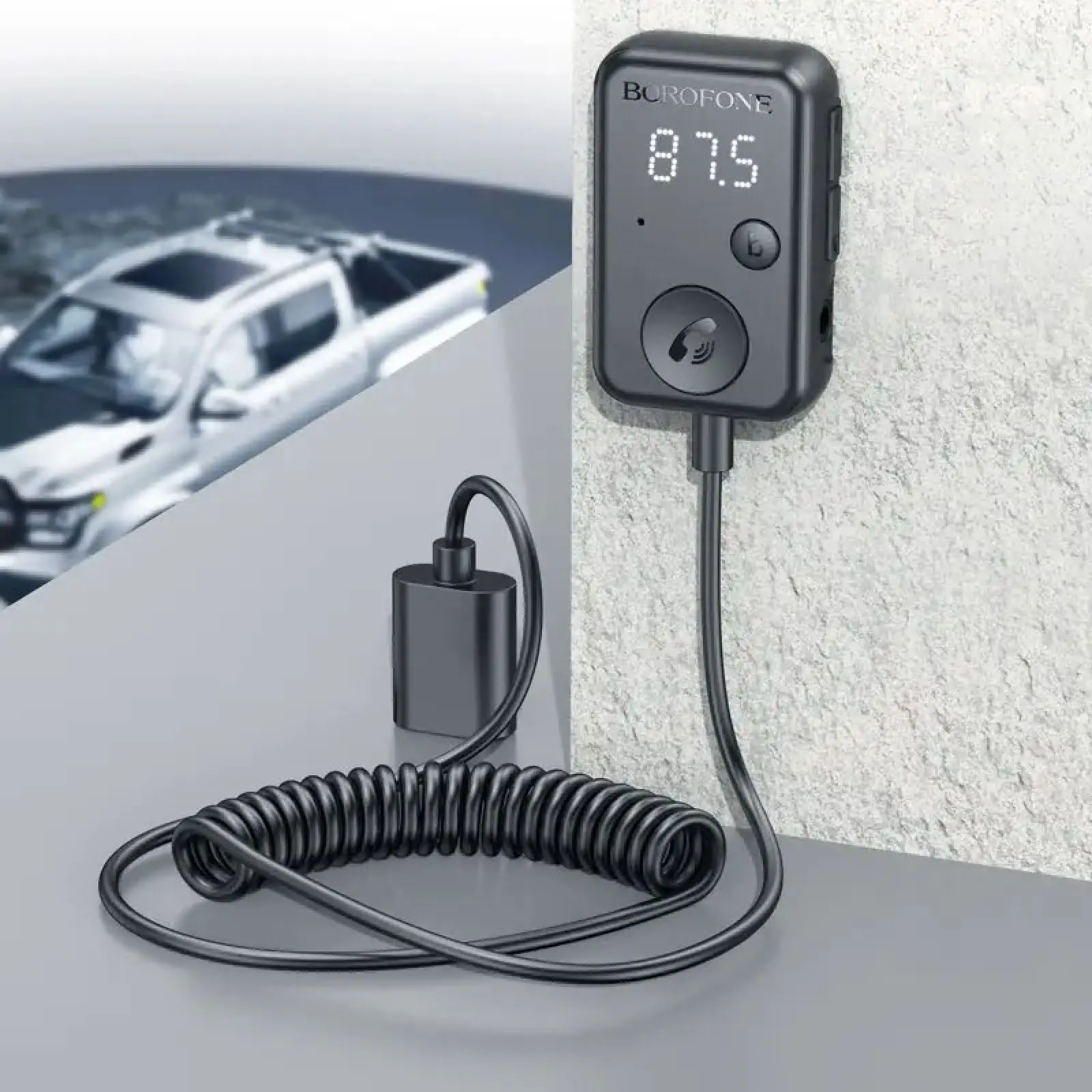 Bluetooth аудіо ресивер Borofone BC49 June (USB-A), Black 3, купити оптом з доставкою