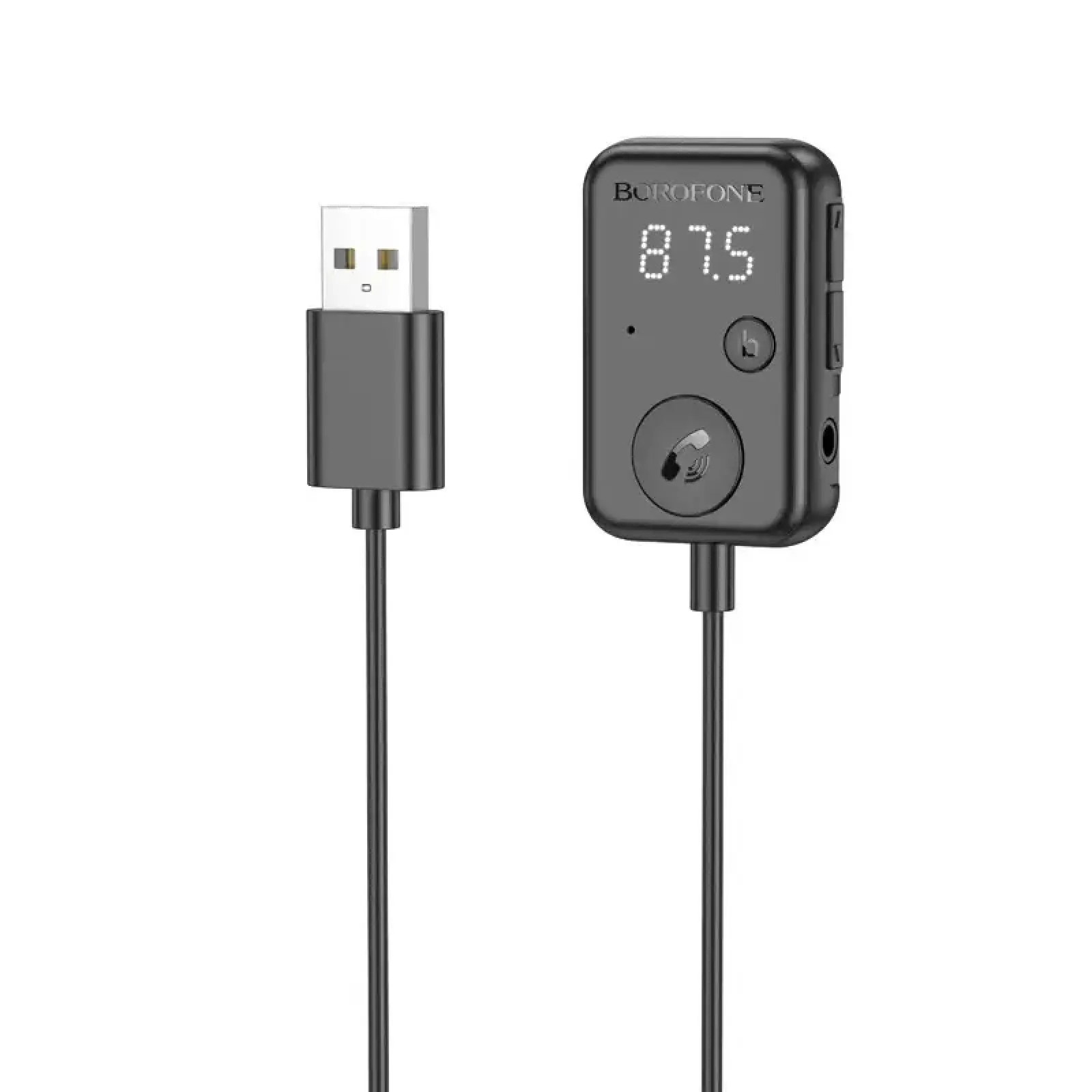 Bluetooth аудіо ресивер Borofone BC49 June (USB-A), Black 6, купити оптом з доставкою