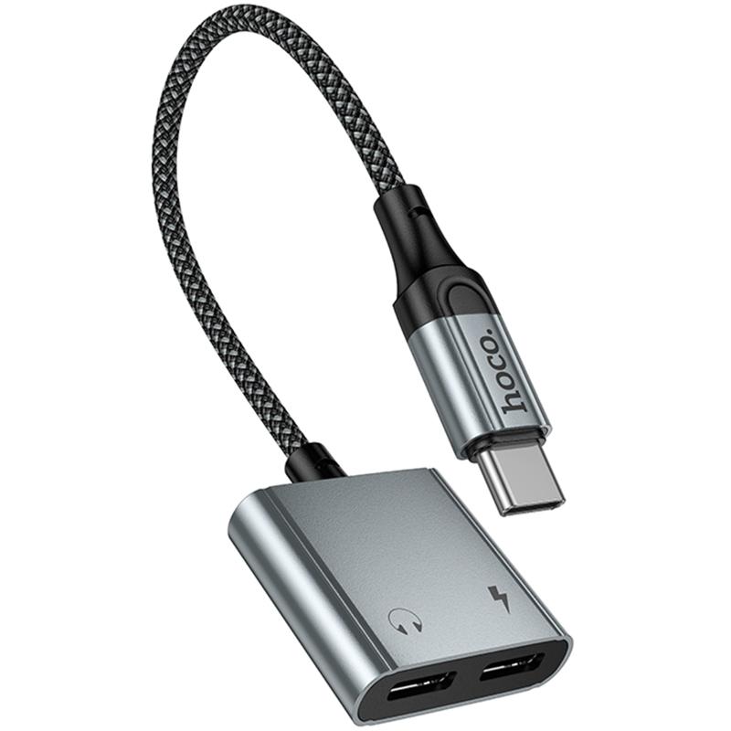Переходник Hoco UPA34A Type-C to Type-C*2 на картинке №5