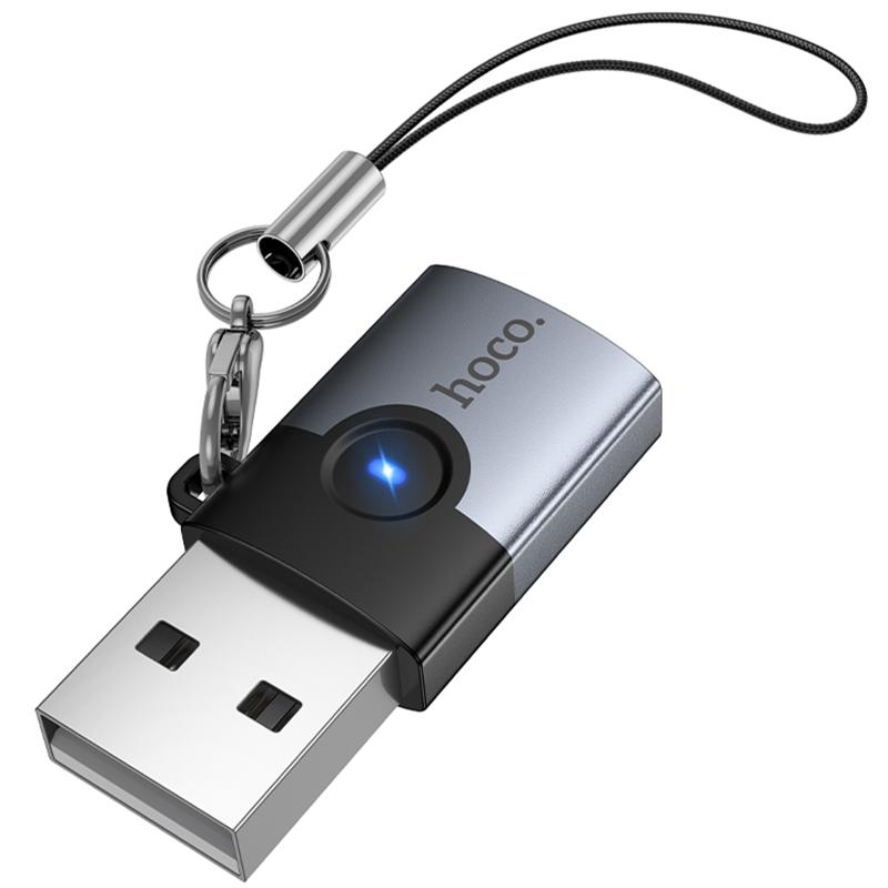 Переходник Hoco UA46B USB Male to Type-C Female USB3.0 на картинке №1