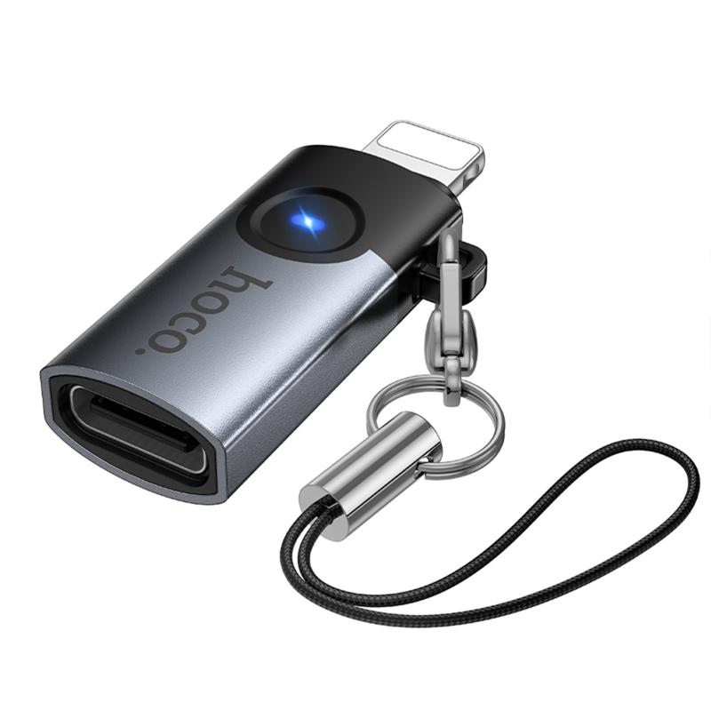 Переходник Hoco UA46A Lightning Male to Type-C Female на картинке №3